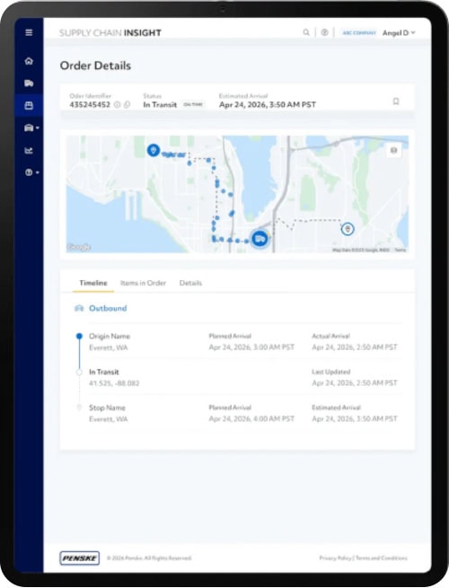 Penske’s Supply Chain Insight platform.