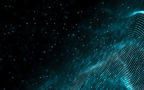 Gráfico de logística impulsada por IA con robots, paneles de análisis de datos y sistemas de almacén automatizados que representan la IA en la cadena de suministro.