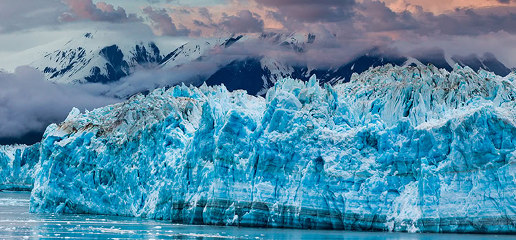 Image of Hubbard Glacier in Alaska.