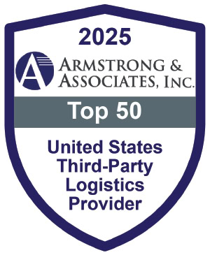 2025 Top 50 3PL Provider badge from Armstrong and Associates.