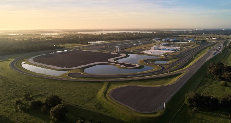 The first of two Advanced Air Mobility vertiports is under construction at FDOT’s SunTrax in Auburndale.