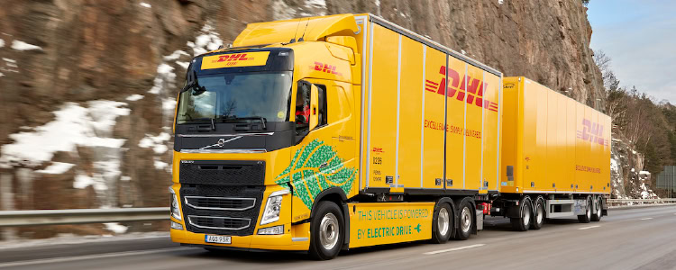 A DHL Group truck.