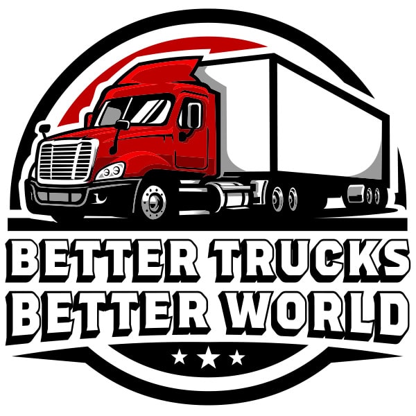 Better Trucks Better World bumper sticker.