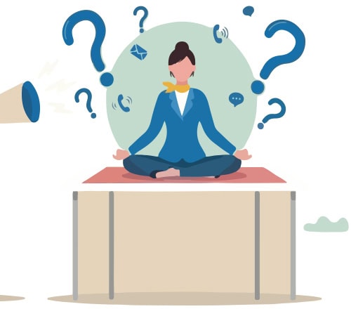 An illustration about staying calm for the June 2026 Good Question article.