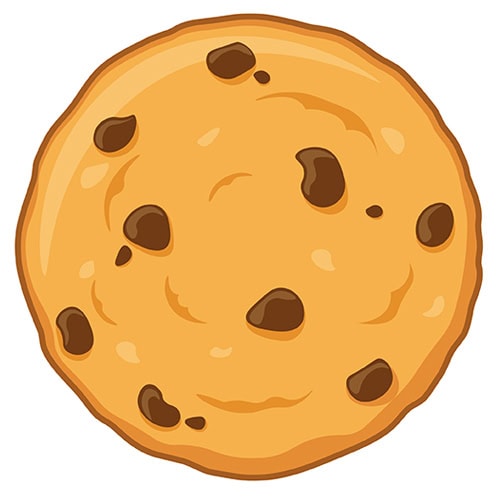 Chocolate chip cookie drawing