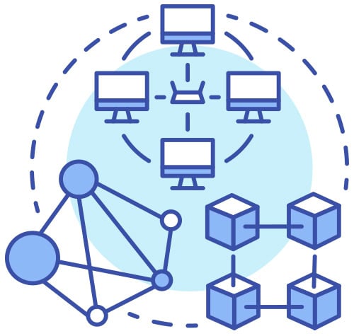 Illustration for the concept of supply chain orchestration.