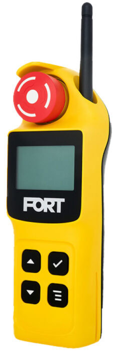 The new Wireless E-Stop Pro device from FORT Robotics enables warehouse operators to send instant safety commands.