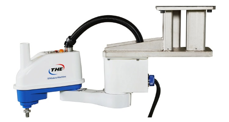 Ceiling-mounted versions of Shibaura Machine’s THE SCARA robots are now available to help companies maximize floor space in their facilities. Ideal for pick-and-place tasks, materials handling, assembly, and inspection processes, the robots’ new ceiling-mounted configurations help to reduce obstructions and improve worker safety.
