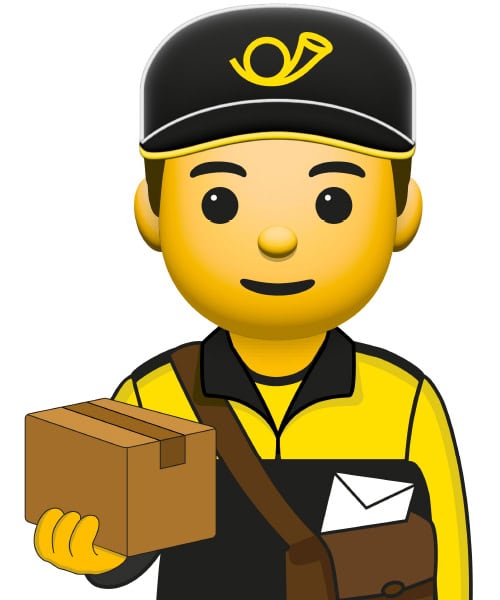A delivery man emoji illustration.