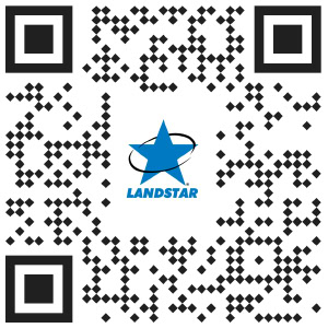 QR code for Landstar's March 2026 Knowledge Base article, "Asking the Right Questions When Selecting A Data Center Transportation Partner."
