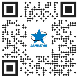 QR code for Landstar's 2026 Logistics Planner company profile.