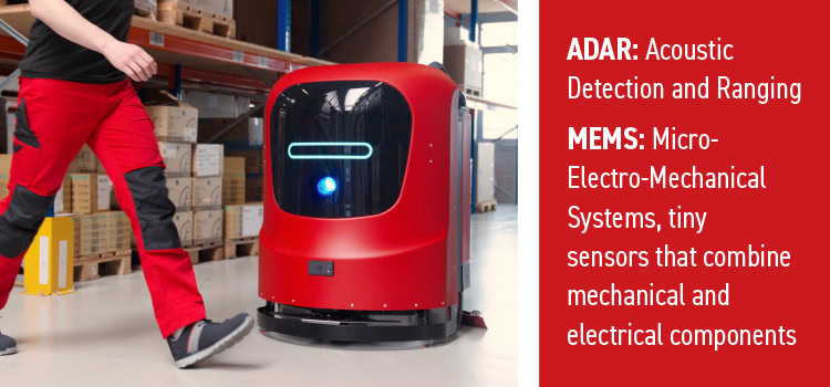 Cleanfix integrated the ADAR system into its RA660 Navi XL autonomous floor-cleaning robot.