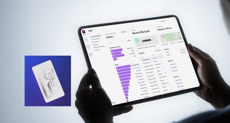 Wiliot platform and IoT Pixel (inset)