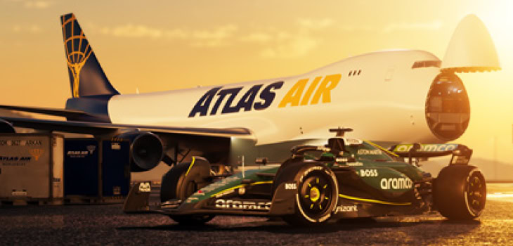 Atlas Air Worldwide entered a multi-year partnership with the Aston Martin Aramco Formula One Team. 
