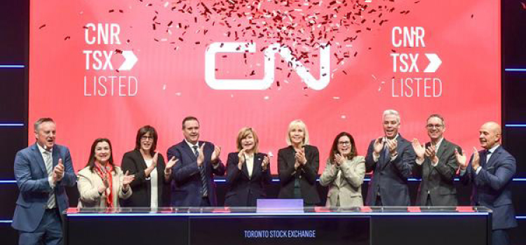 CN marked the 30th anniversary of its Nov. 17, 1995, IPO by having its senior executives ring the Opening and Closing Bells at the Toronto and New York Stock Exchanges.