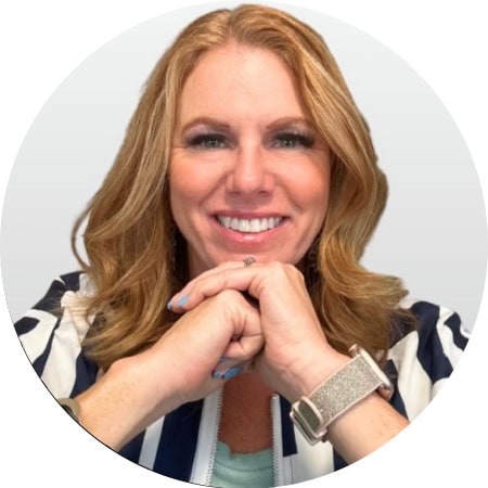 Headshot of Christine →Barnhart, head of industry engagement and alliances for the U.S. and Canada, Miebach.