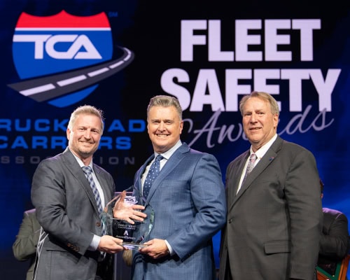 Nussbaum Transportation Services received the 2024 TCA Fleet Safety Awards Grand Prize (large carrier division) from the Truckload Carriers Association.