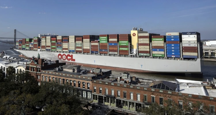 The Port of Savannah recently welcomed the largest capacity vessel to ever call the port, the OOCL Iris.
