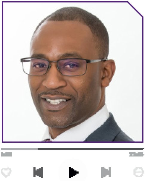 Foto de cabeza de Shaune Pittman, vicepresidente de operaciones logísticas de Avnet.