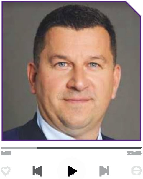 Foto de cabeza de Michael Kucharski, copropietario y vicepresidente de JKC Trucking.