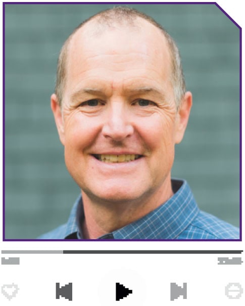 Foto de la cabeza de Stephen Johanson, vicepresidente senior y director industrial de optimización de redes de Logility.