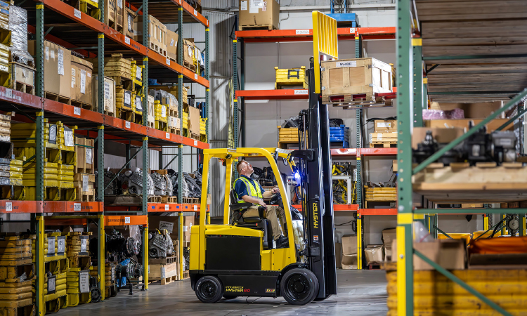 Hyster E45-70XN2 electric forklift.
