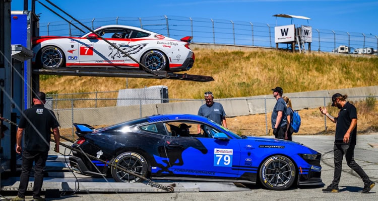 Ford Performance recently executed a high-stakes international logistics operation, delivering 35 Mustang Dark Horse R race cars and their teams to France for the inaugural Mustang Challenge Le Mans Invitational in June 2025.