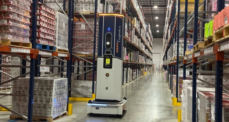 Dexory’s autonomous robot and digital twin platform, DexoryView, delivers end-to-end visibility by scanning and analyzing warehouse data in real time.