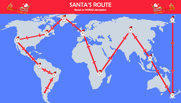 Santa’s Highly Inefficient Christmas Journey