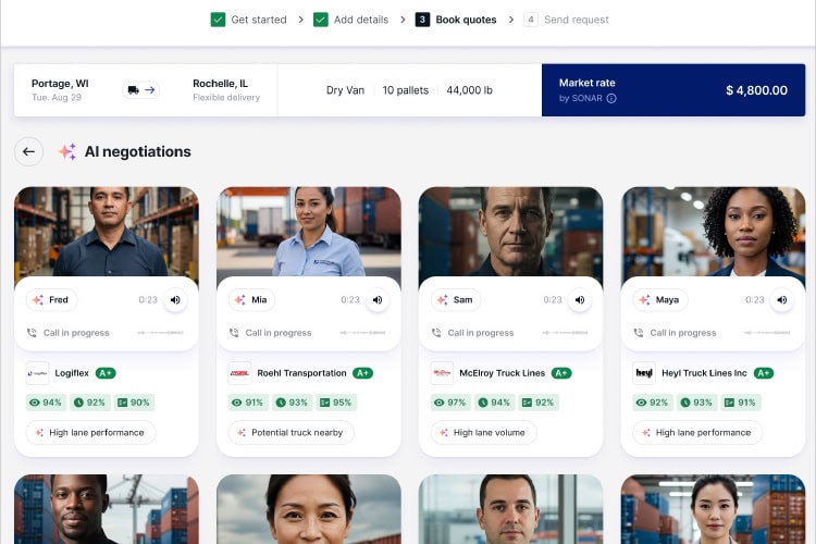 Supply chain platforms like this one from project 44 may offer AI agents who can provide real-time data that leads to greater visibility.