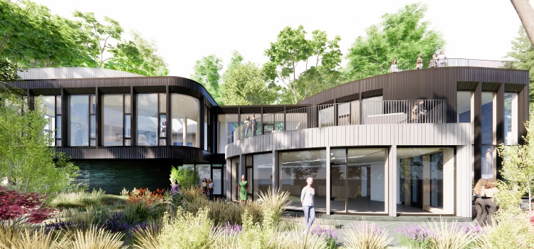 The forthcoming Women’s Leadership Center being built in Williams Bay, Wisconsin.