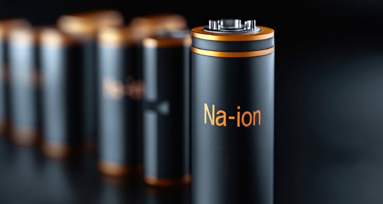 A photo of sodium-ion batteries.