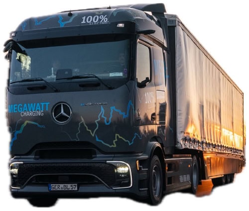 A photo of an electric truck.