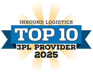 Top 10 3PL badge for 2025 winners.