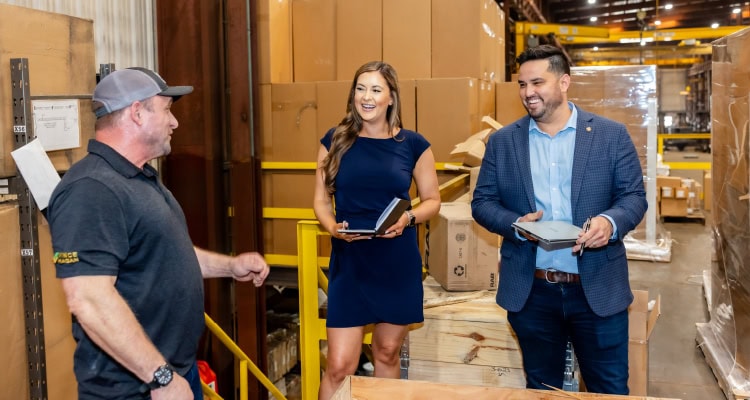 A group of WWEX employees at work.