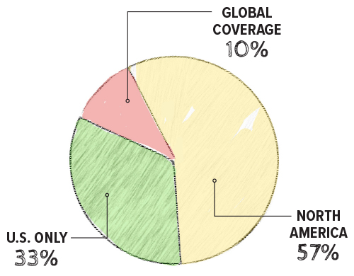 Chart about truckers operating area.