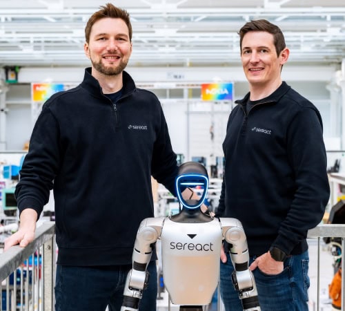 Sereact co-founders Ralf Gulde and Marc Tuscher.