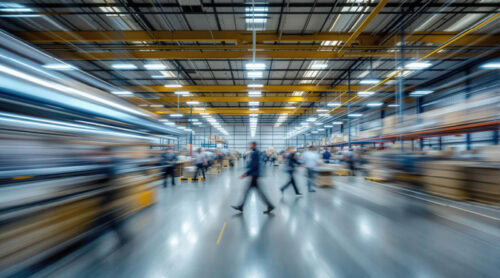 Imagen de un almacén ocupado.