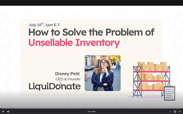 Image of the webinar with LiquiDonate and Inbound Logistics.