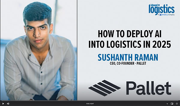 Image of the webinar with Pallet and Inbound Logistics.