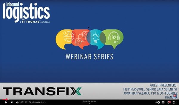 Image of the webinar with Transfix and Inbound Logistics.