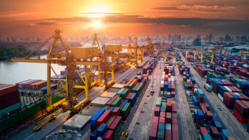 Container ships. Image Credit: Shutterstock.com/Travel mania