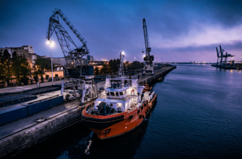 managing cargo ship at night