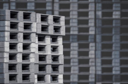 stack of hygienic pallets