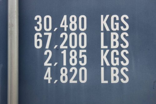 Pesos mostrados en libras y kg.